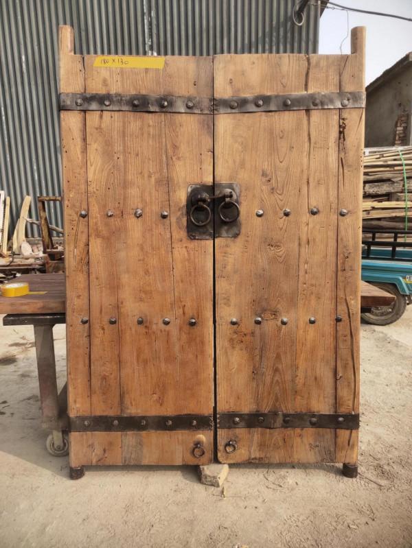 老榆木風化門板兩對