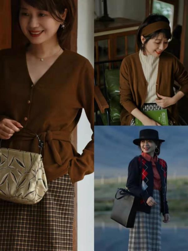 會不會穿“針織開衫”，看這4點就知道了，50歲女人這樣搭真美