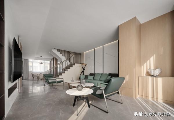 江蘇&CenterDot;280㎡現代簡約疊墅裝修設計實景；低純度營造舒心的居家氛圍