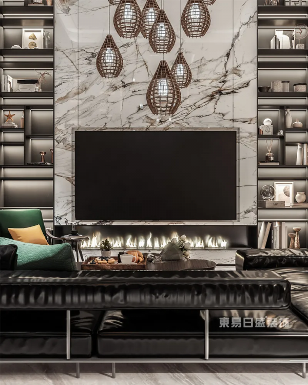 500㎡現代風格別墅裝修，白色大理石盡情釋放魅力