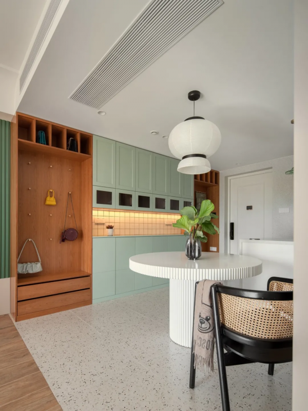 100㎡簡約北歐風格新房裝修，入戶+餐邊櫃絕了