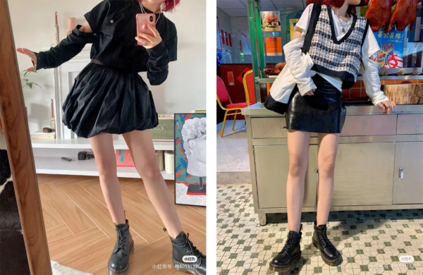 馬丁靴的30個穿搭示範，可甜可鹽，時髦炸了