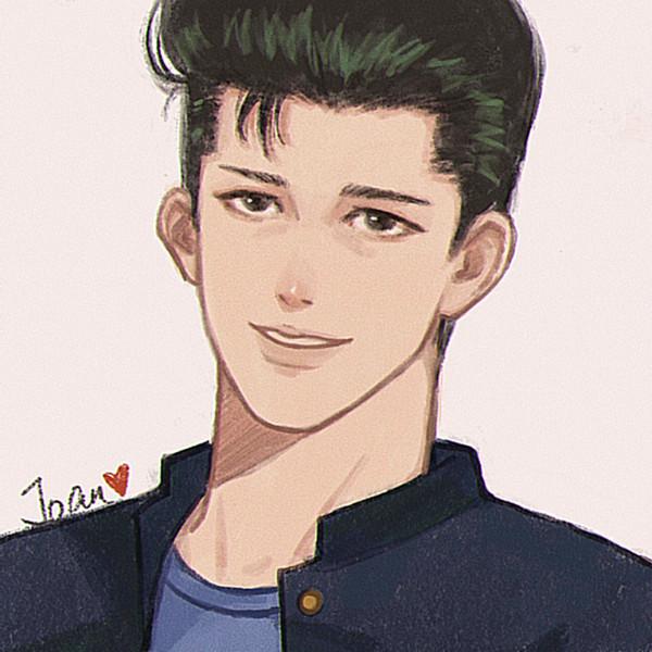 巨好看的手繪頭像，灌籃高手專場，流川楓太帥啦