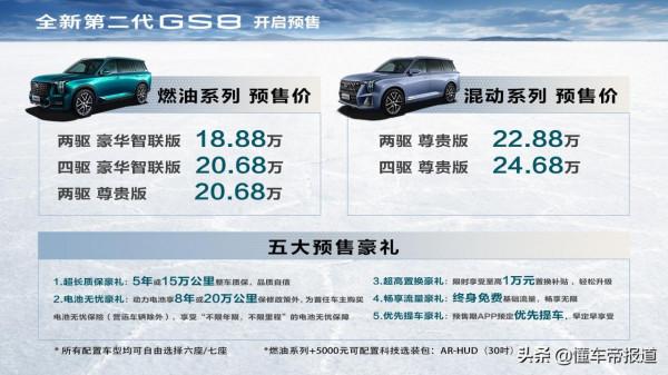 新車|預售18.88萬起,兩種動力,傳祺第二代GS8將於12月上市 新車|預售18.88萬起,兩種動力,傳祺第二代GS8將於12月上市
