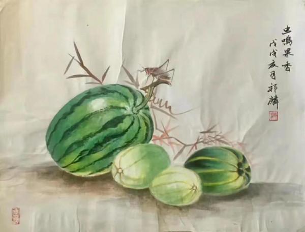 祁麟精品畫作 西瓜系列