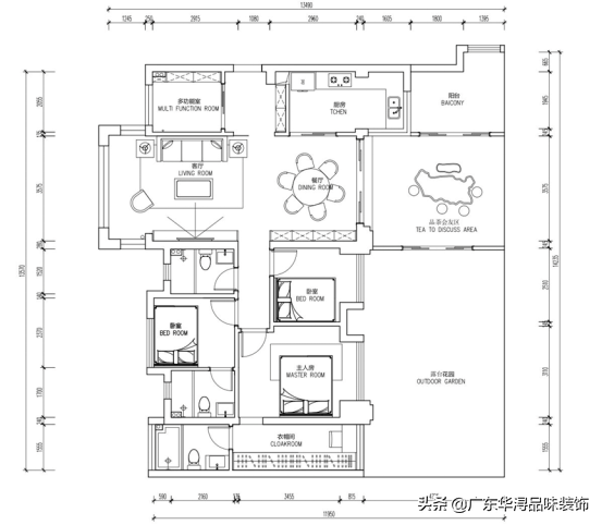原木風打造既有藝術感更有煙火氣的五口之家