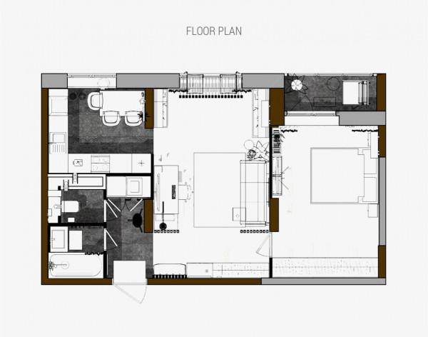 色彩的凝聚力！2間55平時尚小戶型裝修設計