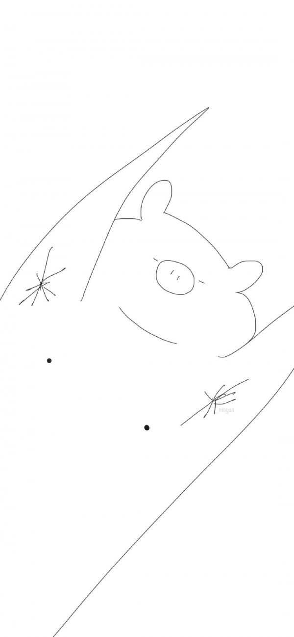 無水印動漫桌布 簡約手繪卡通形象桌布