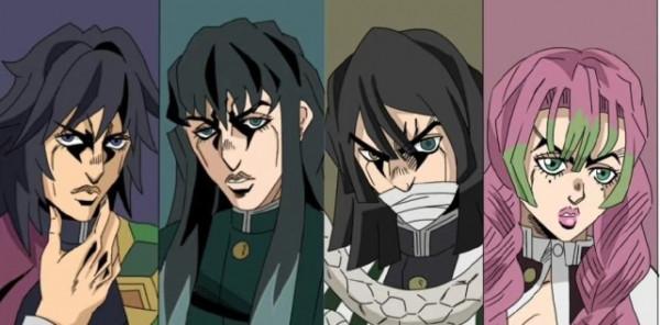 鬼滅之刃被JO化後，也就豬豬變化小，網友：尤拉無慘輕輕鬆鬆