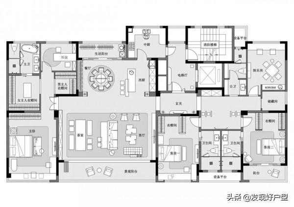 有沒有奢華的戶型能一步到位?380平米的超級大平層給你答案 有沒有奢華的戶型能一步到位?380平米的超級大平層給你答案