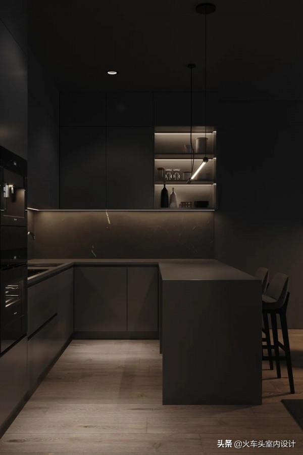 高階黑公寓設計，酷