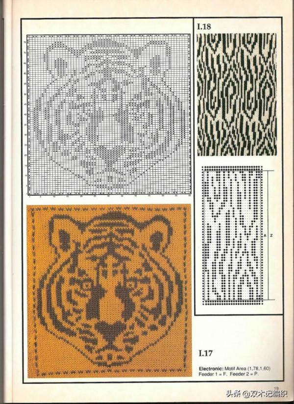 猛虎萌虎 31款老虎主題圖案圖解（2022虎年毛衣圖案集）