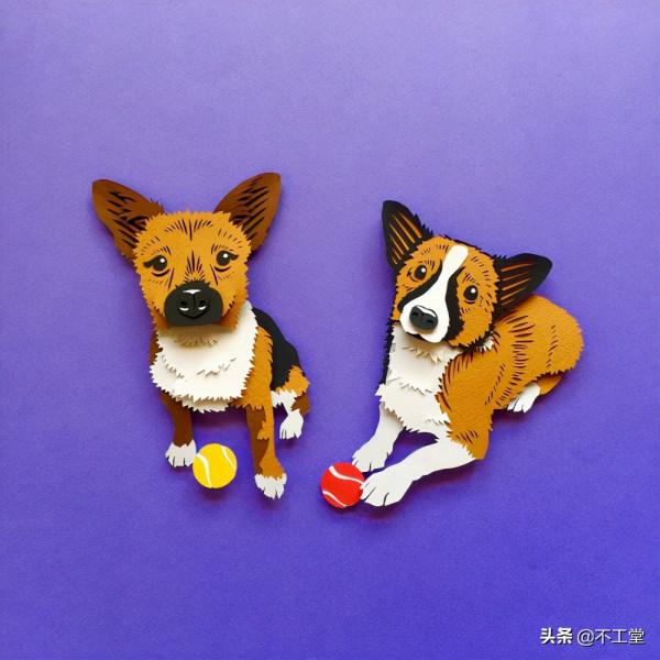 狗狗帶她走上紙雕狗狗之路