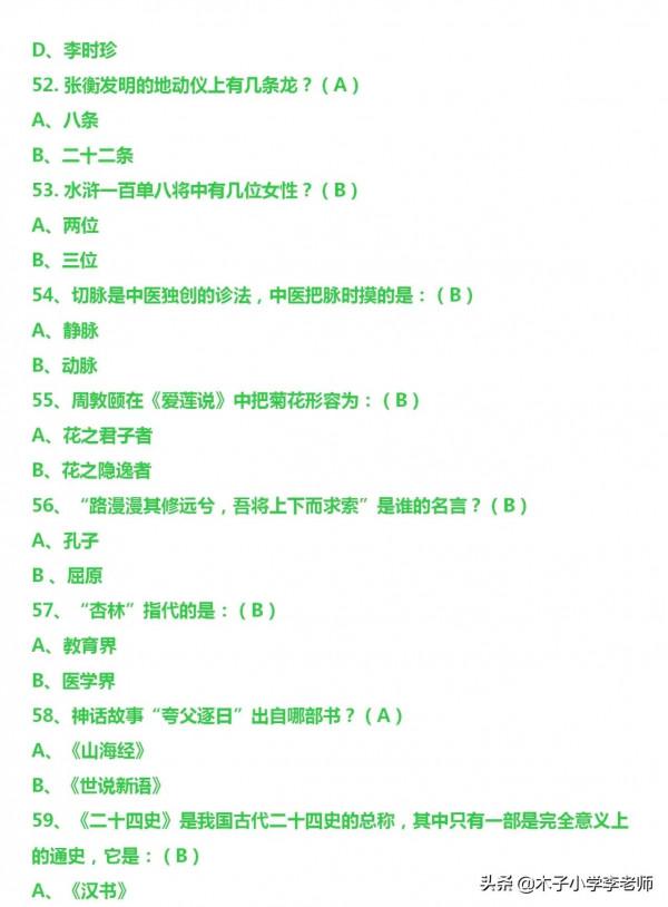 128個國學常識，我們每個人都是應該知道的，你能知道多少，學學