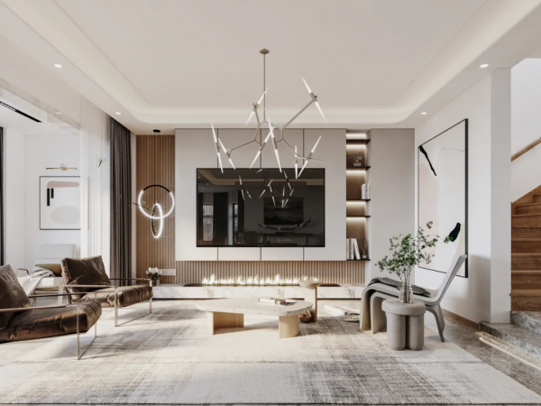 多功能電視背景牆，才是高定的新趨勢