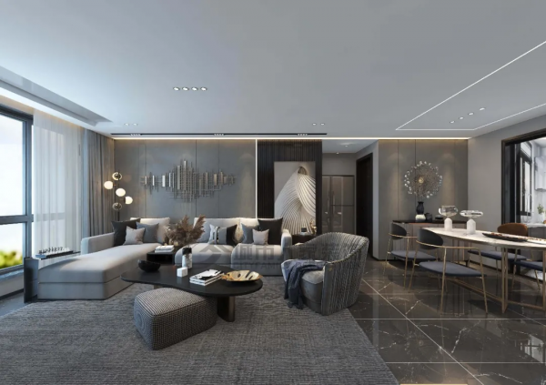 設計效果|140平米現代輕奢 質感十足的時代雅居 超有範 設計效果|140平米現代輕奢 質感十足的時代雅居 超有範