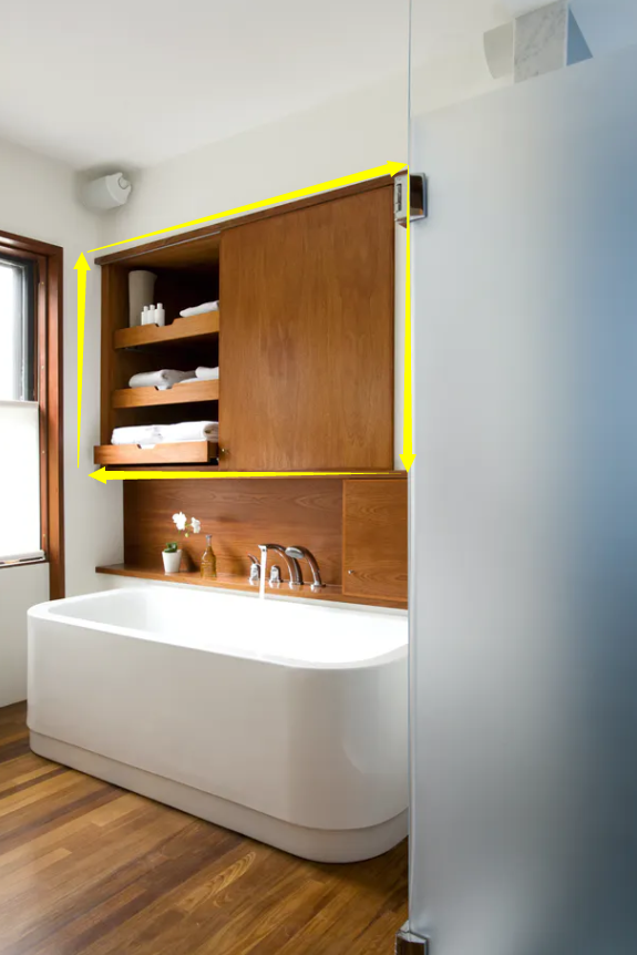 裝浴缸，我真心建議：靠牆裝一組收納櫃，衛生間儲物也能翻一番