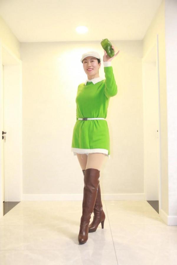 半長不短的毛衫可以這樣穿