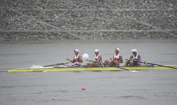 賽艇——男子四人單槳無舵手決賽賽況