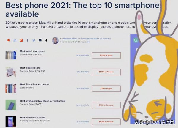 外媒評2021最佳手機:蘋果、三星均在列,國產手機僅只有一款 外媒評2021最佳手機:蘋果、三星均在列,國產手機僅只有一款