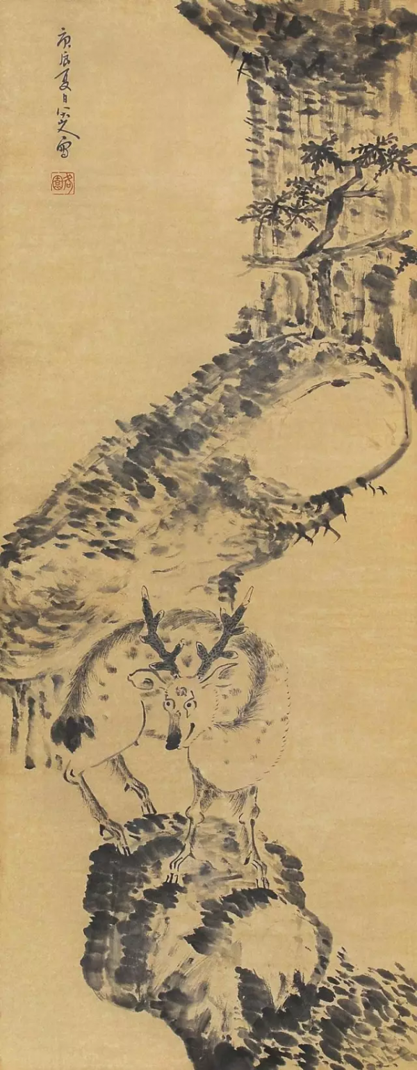 八大山人 水禽魚石 八大山人 水禽魚石