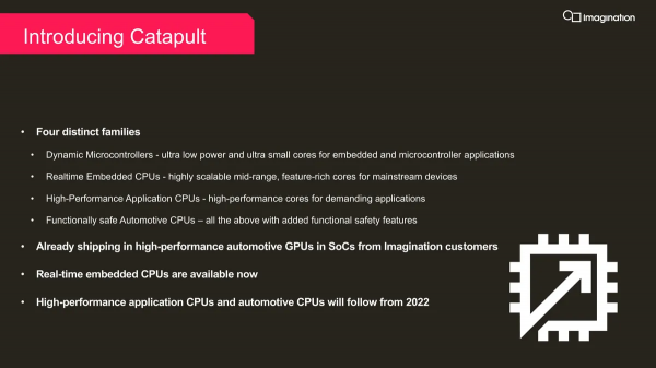 Imagination宣佈Catapult:全新RISC-V處理器IP系列 Imagination宣佈Catapult:全新RISC-V處理器IP系列