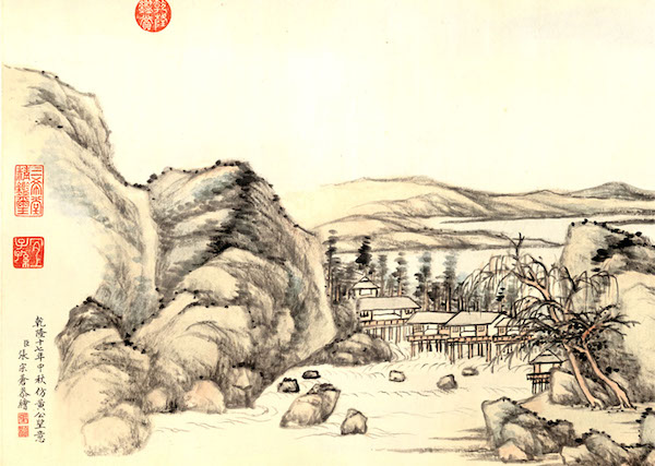 寒露裡的書畫名跡：楓落吳江，寒潭雁影