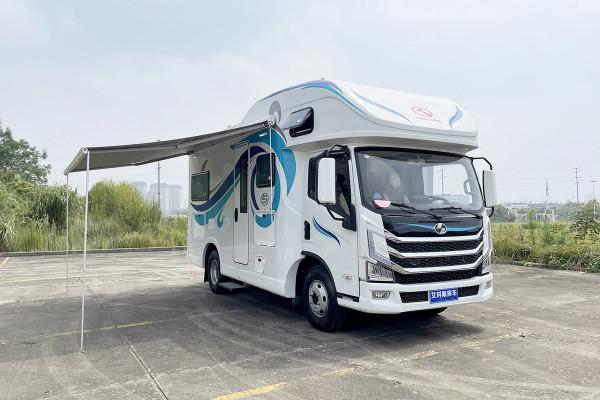 輕卡房車帶拓展，還有乾溼分離衛生間，金龍艾科斯H500單拓展房車