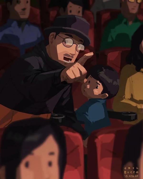 會畫畫的爸爸,太暖了 會畫畫的爸爸,太暖了