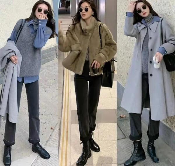 呢大衣+短靴，呢大衣+長筒靴，才是小個子該借鑑的入冬時尚搭法