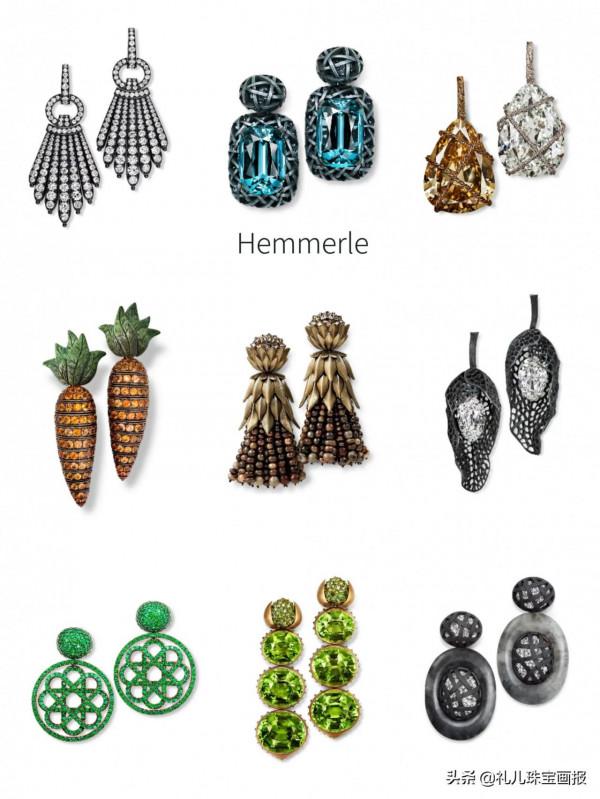 德國當代藝術珠寶品牌Hemmerle，他用珠寶做出了一盤有趣的蔬菜
