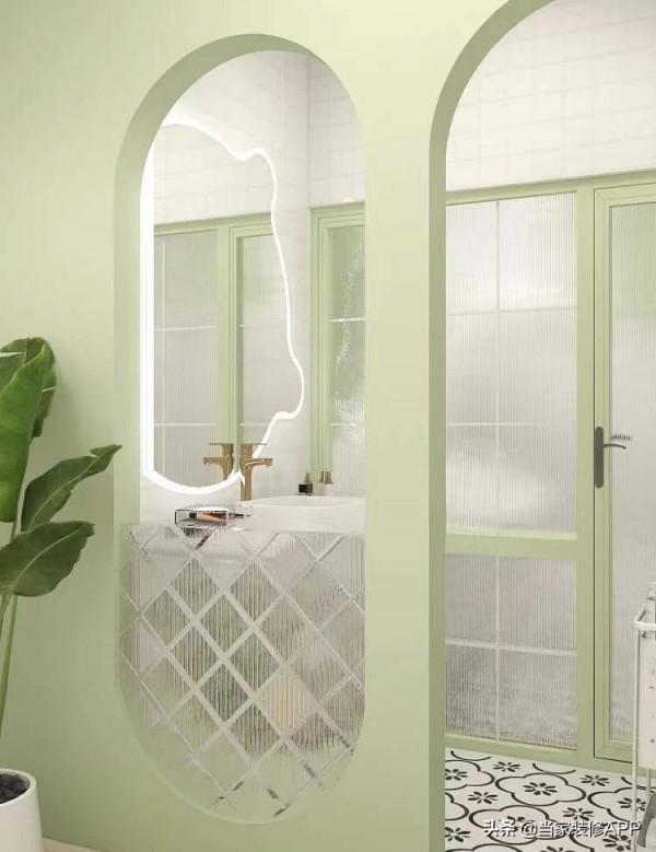 乾溼分離 ▏小戶型這樣做,牛油果色系好美好清新 乾溼分離 ▏小戶型這樣做,牛油果色系好美好清新