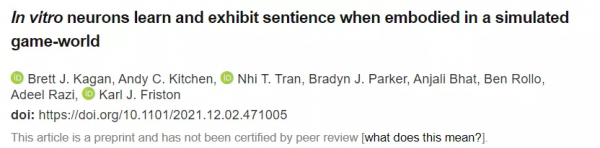 駭客帝國「缸中之腦」有眉目了?培養皿中百萬人腦細胞學會打乒乓 駭客帝國「缸中之腦」有眉目了?培養皿中百萬人腦細胞學會打乒乓