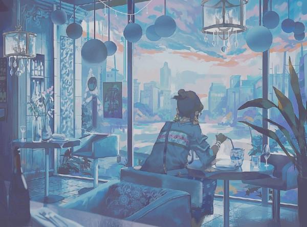 「動漫桌布」我所有的喜歡都是與你有關，美國風景畫師的插畫作品