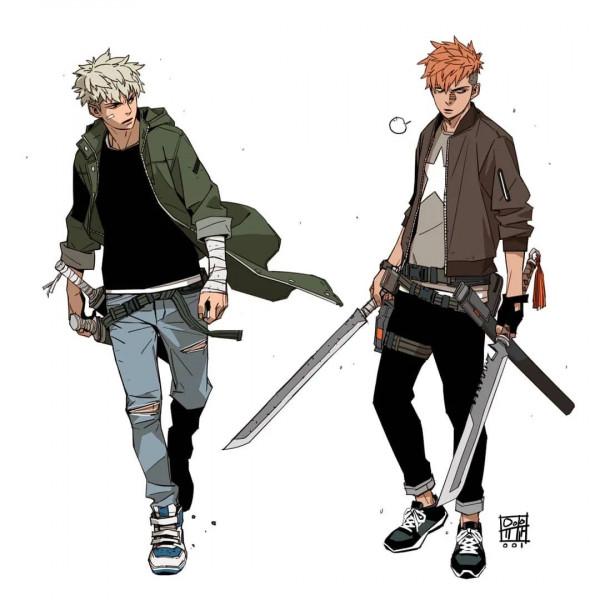 畫熱血漫畫的人設，真酷