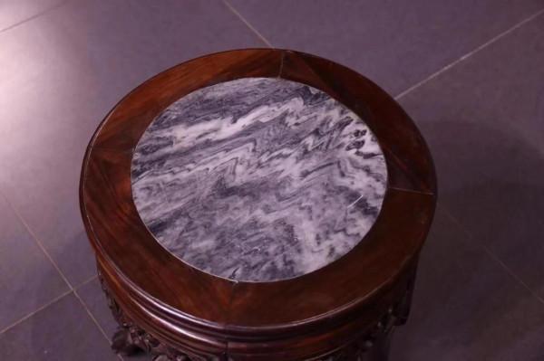 紅木雲石圓凳，楠木平切四出頭官帽椅，榆木官帽椅，桃椅