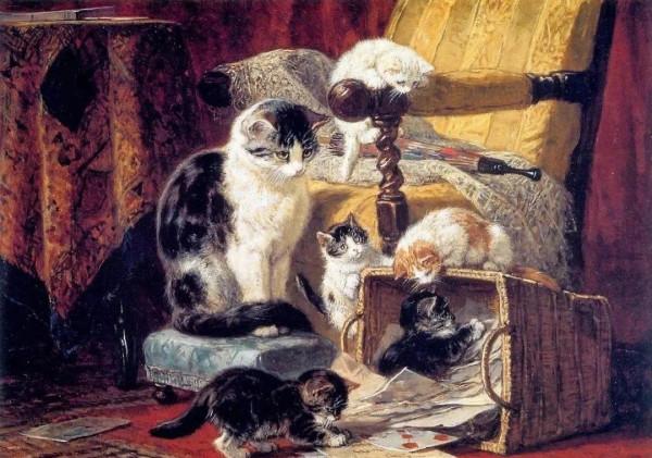 100年前她畫了超多貓，姿態萬千，惟妙惟肖