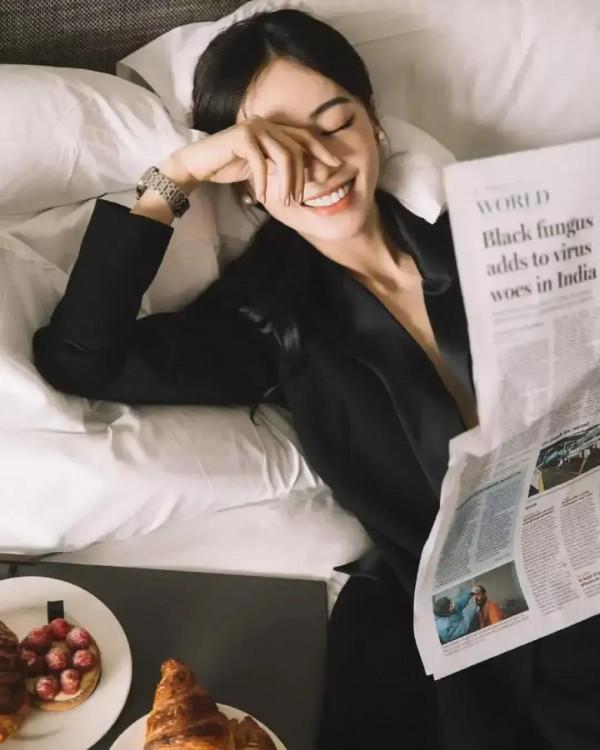 演員吳謹言的生活美拍