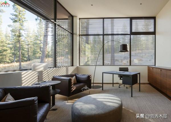 混凝土基礎鋼材作框架結構木材作裝飾吊頂這樣的現代風格木屋好嗎