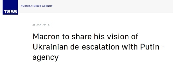 愛麗捨宮：法國總統馬克龍將分別與普京和澤連斯基通話