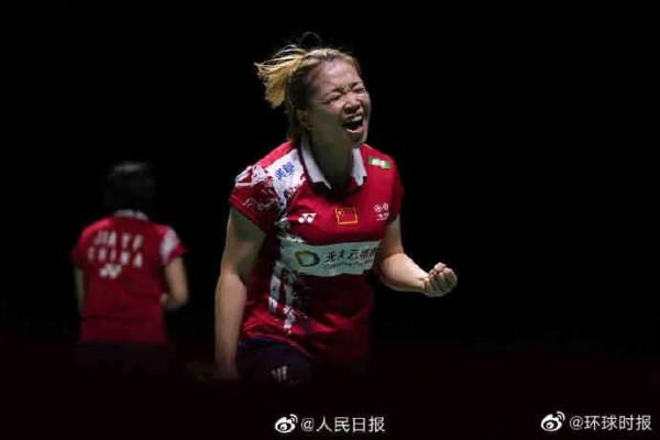 祝賀中國隊球員陳清晨/賈一凡奪得羽毛球世錦賽女雙冠軍 祝賀中國隊球員陳清晨/賈一凡奪得羽毛球世錦賽女雙冠軍