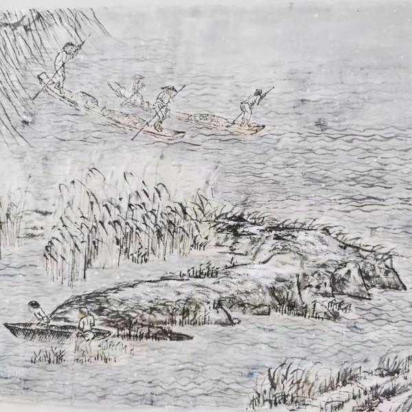 高祖酒老總梁輝收《江行初雪圖》臨作，獲保值增值承諾