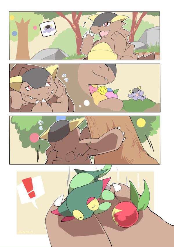 寶可夢暖心漫畫：老大和準神互換孩子，多龍巴魯託也想學親子愛