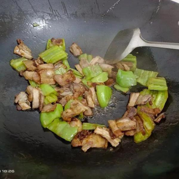 尖椒炒肉，快手家常菜，十分鐘搞定