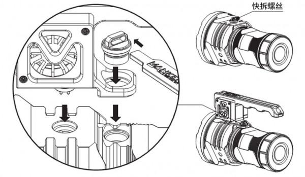 自帶風扇的漫客MK38手電很科幻，開啟照的又亮又遠又長久
