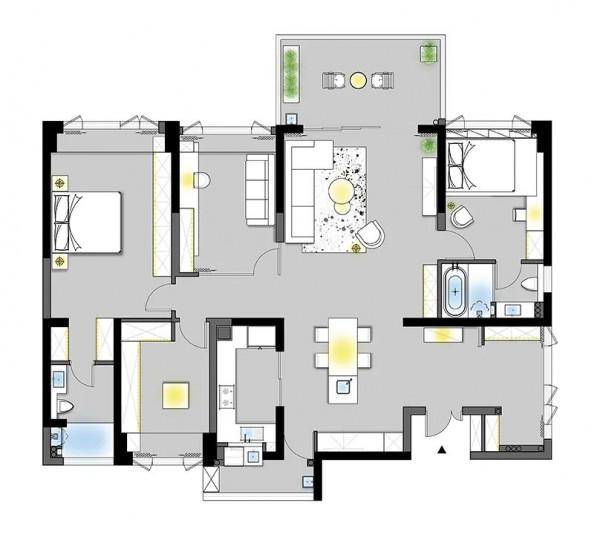 168㎡現代簡約，返璞歸真的設計，簡單樸素好自然