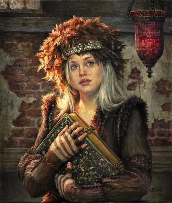 加拿大女畫家海琳的油畫，有種沐浴陽光的暖感