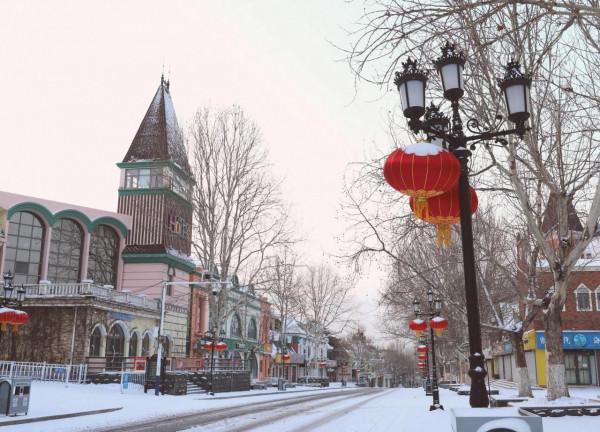 雪後北戴河街頭
