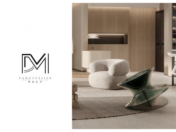 198㎡侘寂風 | 柔和曲面與異形燈光的融合 198㎡侘寂風 | 柔和曲面與異形燈光的融合