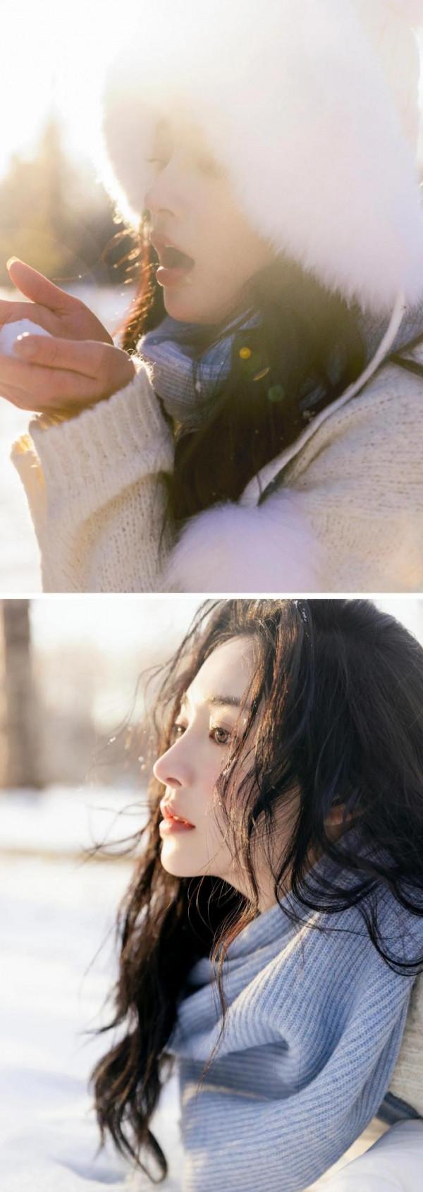 周潔瓊雪地拍照模板